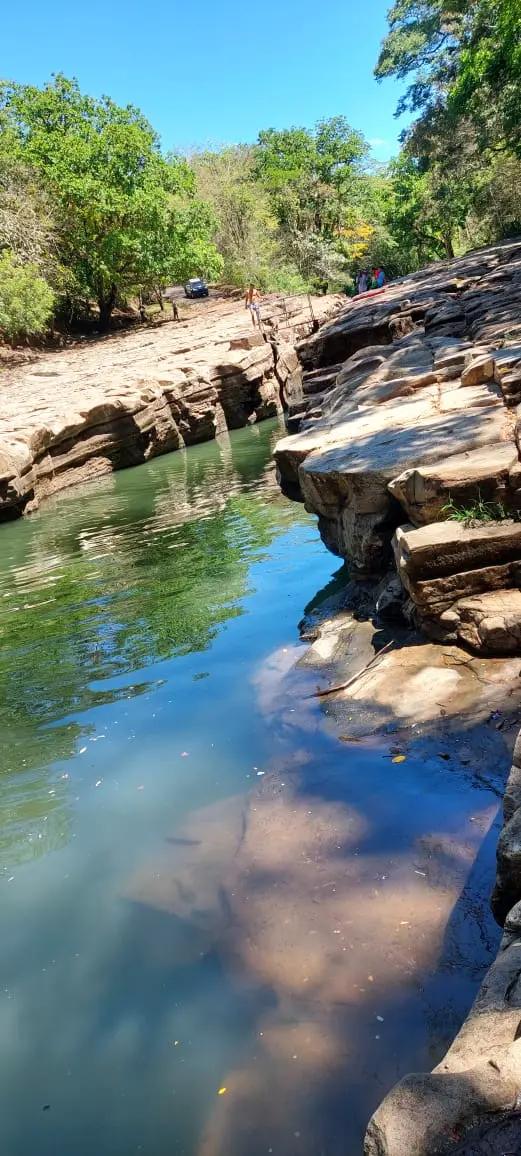 A clear rocky river pool in the Chiriquí highlands